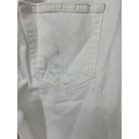 AMO Twist Women's Size 26 Slim Fit Skinny Jeans Mid Rise Sea Salt White *FLAWS - Picture 7 of 9